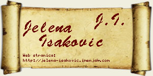 Jelena Isaković vizit kartica